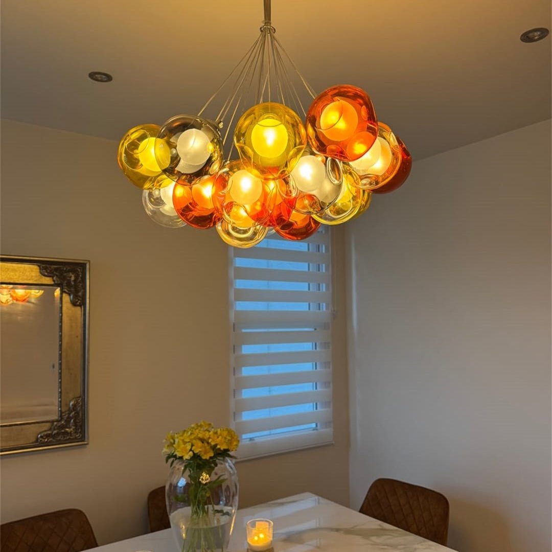 Clara Glass Pendant Light | Multi-Color Shades, Adjustable Height 1