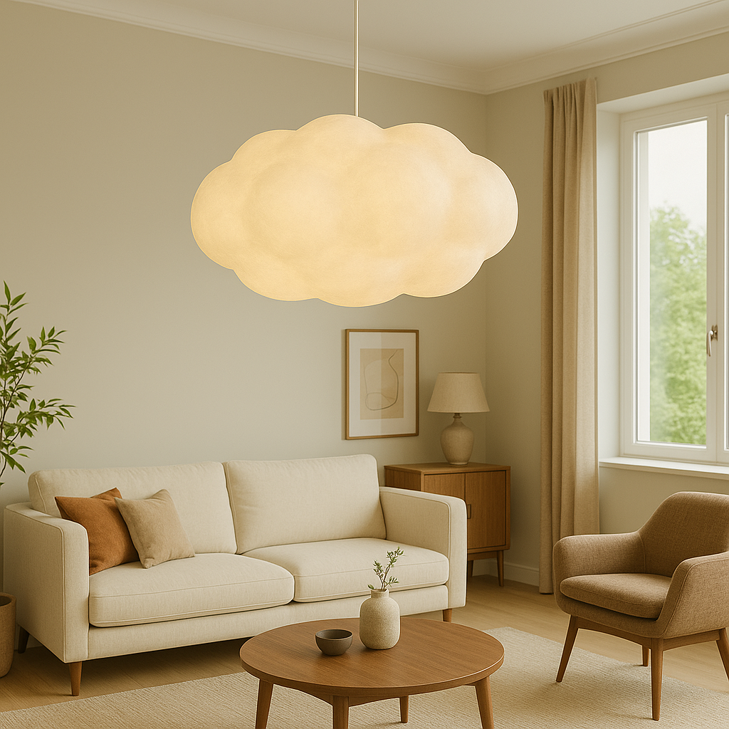 Cloudy Pendant Light | Adjustable Height, Modern Design for Kitchen Pendant Lighting-Lighting-Laren Fete-30cm x 20cm / 11.81" × 7.87"-Laren Fete