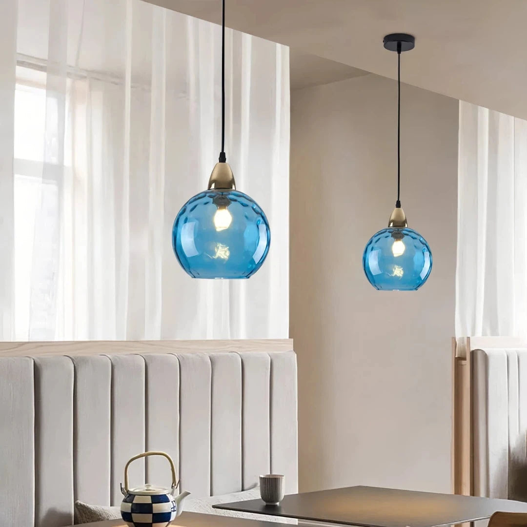 Cobalt Pendant Light | Adjustable Glass, Modern Kitchen Pendant Lighting 9