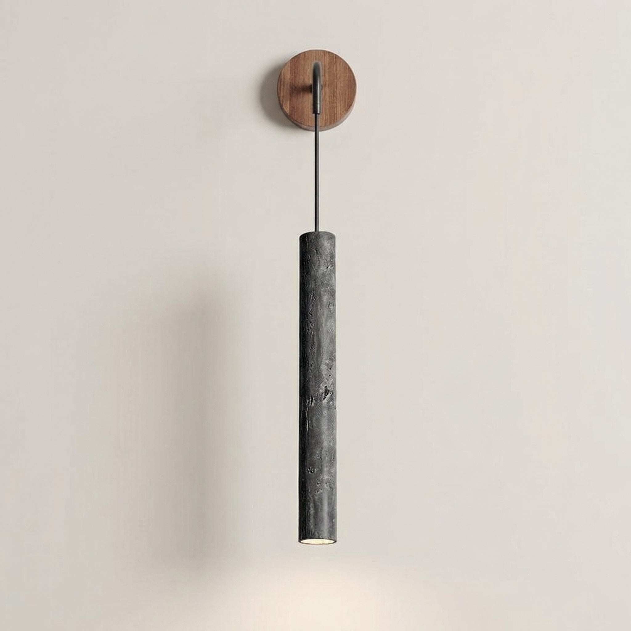 Colonna Travertine Tube Wall Light-Home & Garden > Lighting > Wall Lights & Sconces-Laren Fete-Black-Laren Fete