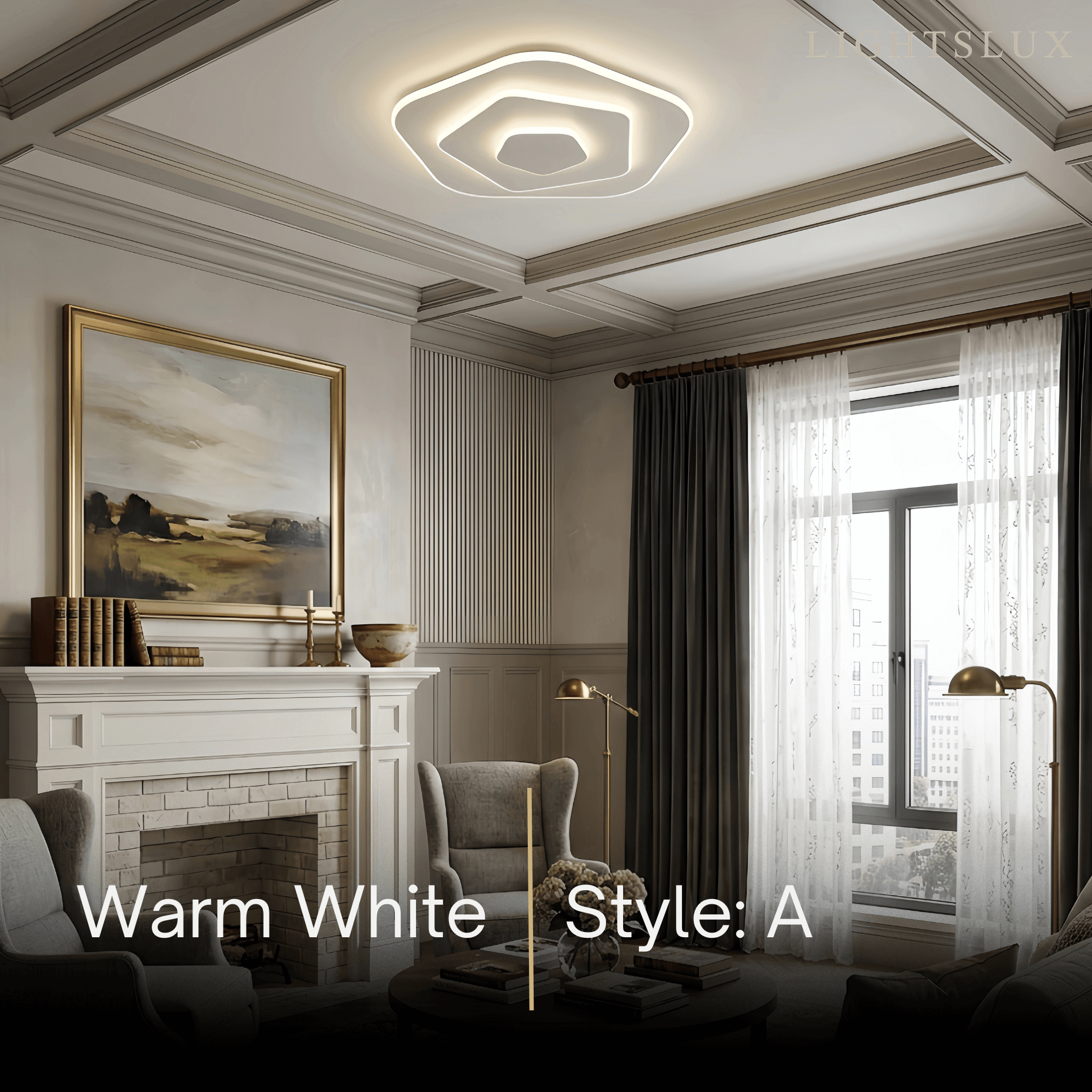 Crema Nordic Round Flush Mount Ceiling Light-Home & Garden > Lighting > Ceiling Lights-Laren Fete-A-Warm White (3000K)-Laren Fete