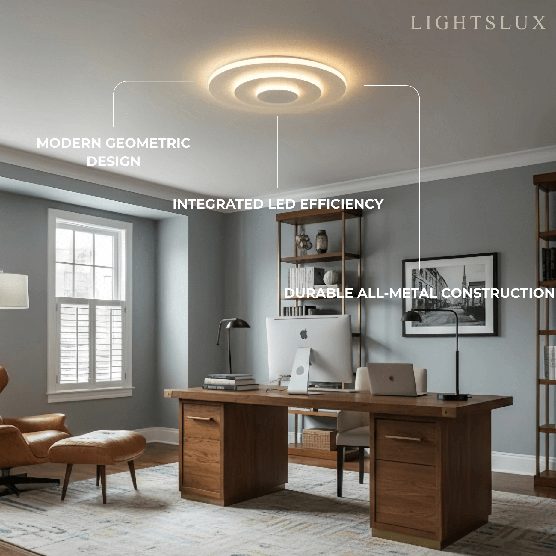 Crema Nordic Round Flush Mount Ceiling Light-Home & Garden > Lighting > Ceiling Lights-Laren Fete-A-Warm White (3000K)-Laren Fete