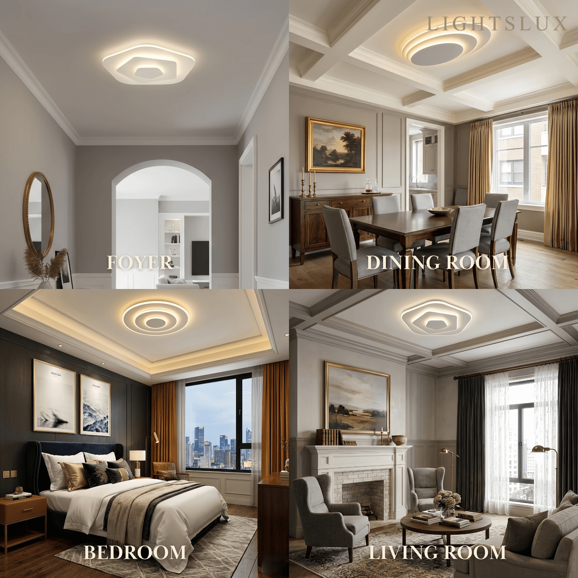 Crema Nordic Round Flush Mount Ceiling Light-Home & Garden > Lighting > Ceiling Lights-Laren Fete-A-Warm White (3000K)-Laren Fete