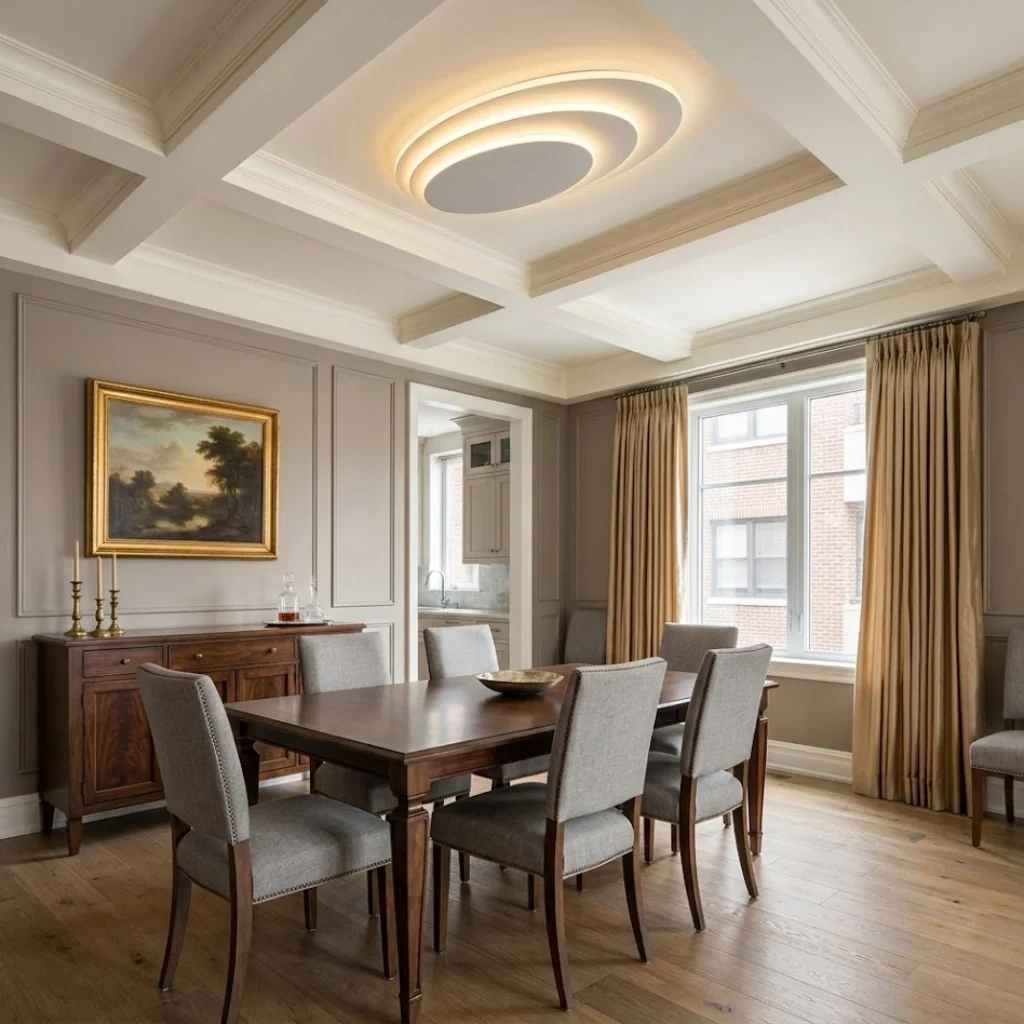 Crema Nordic Round Flush Mount Ceiling Light-Home & Garden > Lighting > Ceiling Lights-Laren Fete-A-Warm White (3000K)-Laren Fete