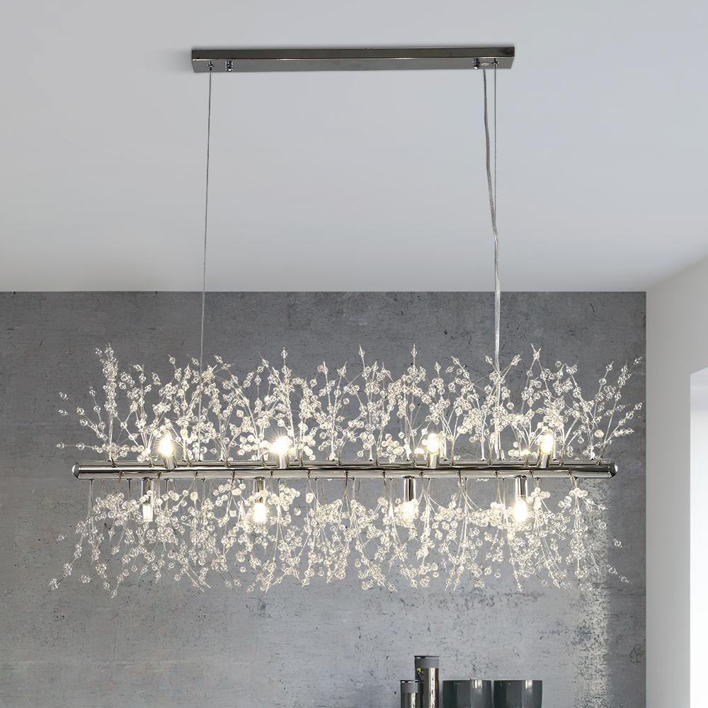 Crisella Chandelier Light | Modern Metal, Adjustable Cords, Crystal Accents 2