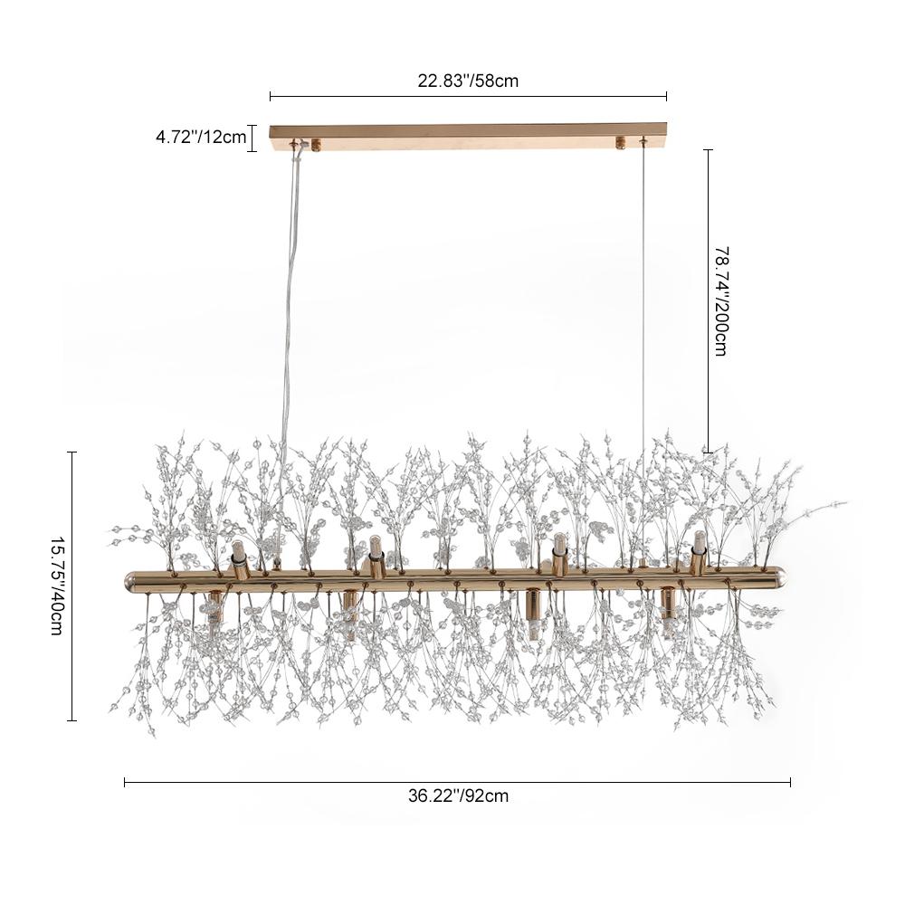 Crisella Chandelier Light | Modern Metal, Adjustable Cords, Crystal Accents 5