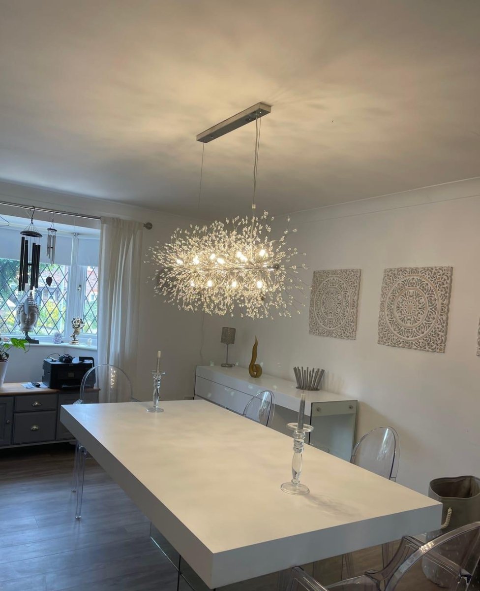 Crisella Chandelier Light | Modern Metal, Adjustable Cords, Crystal Accents 6