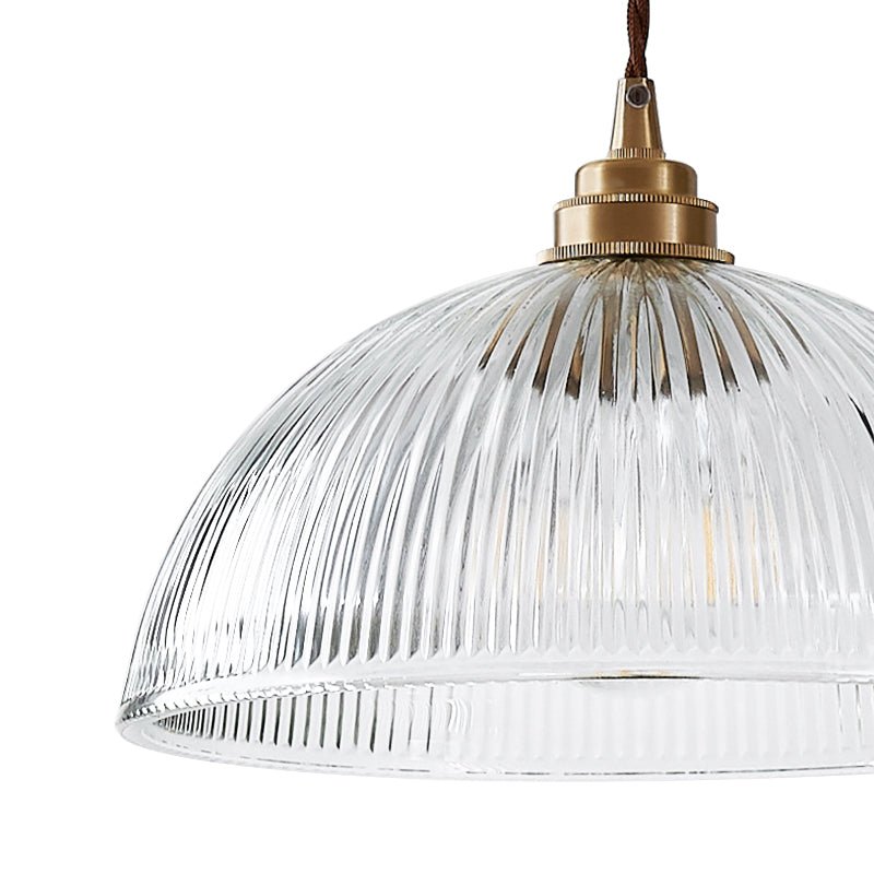 Dôme Ribbed Glass Pendant Light-Home & Garden > Lighting > Pendant Lights-Laren Fete-Small-Clear-Laren Fete