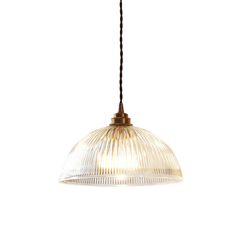 Dôme Ribbed Glass Pendant Light-Home & Garden > Lighting > Pendant Lights-Laren Fete-Small-Clear-Laren Fete