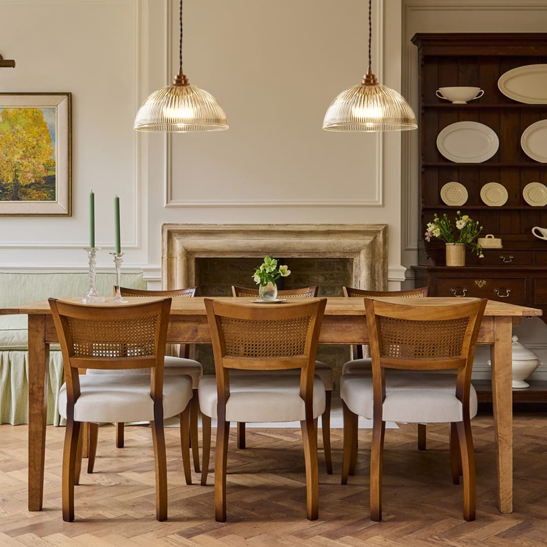 Dôme Ribbed Glass Pendant Light-Home & Garden > Lighting > Pendant Lights-Laren Fete-Small-Clear-Laren Fete
