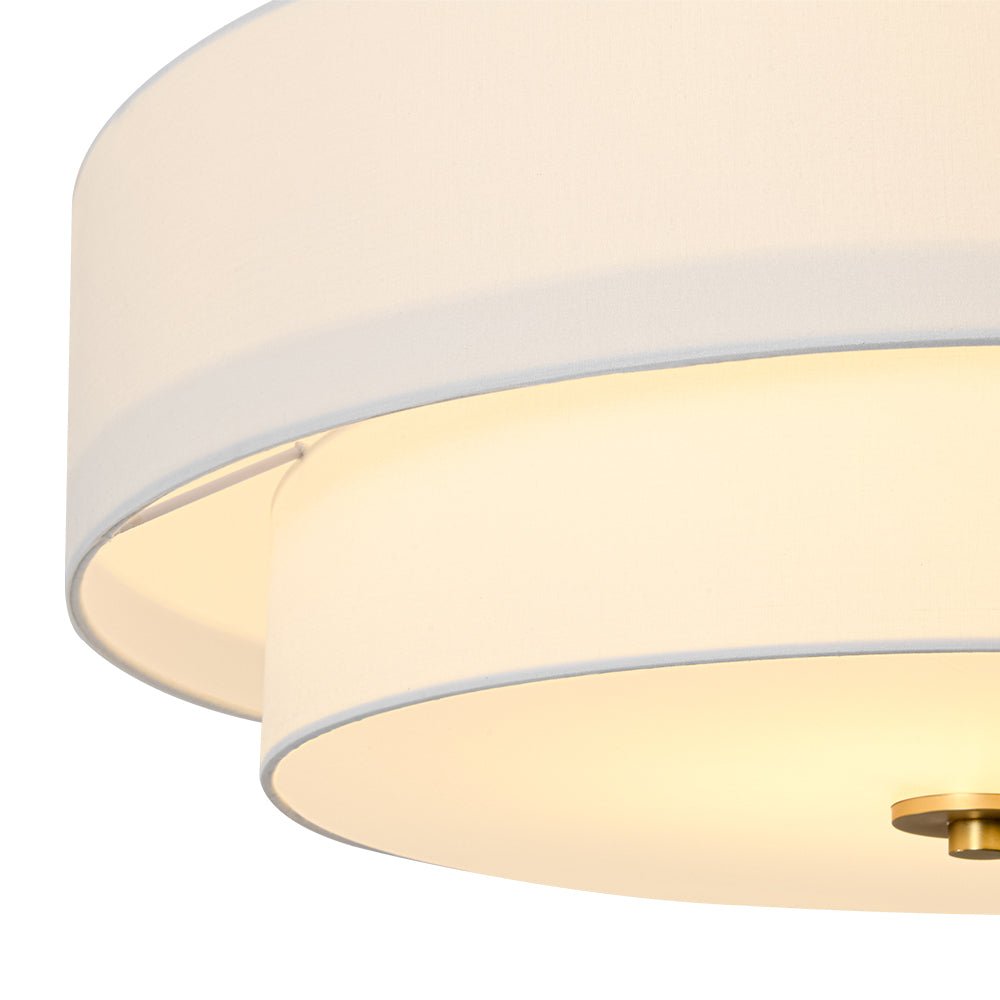 Eden Linen Drum Flush Mount-Home & Garden > Lighting > Ceiling Lights-Laren Fete-1-Tier-Laren Fete
