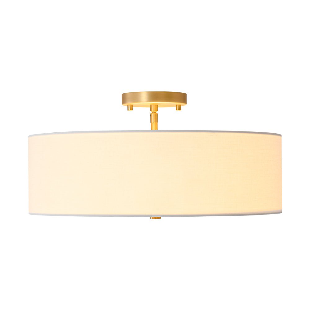 Eden Linen Drum Flush Mount-Home & Garden > Lighting > Ceiling Lights-Laren Fete-1-Tier-Laren Fete
