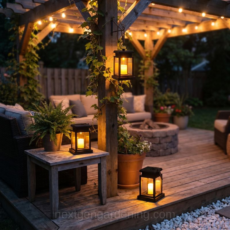 Ember Solar Flickering Candle Lantern-Home & Garden > Lighting > Outdoor Lighting > Decorative Outdoor Lighting-Laren Fete-Laren Fete