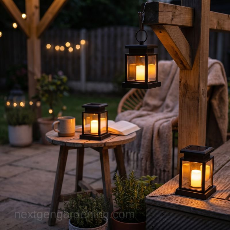 Ember Solar Flickering Candle Lantern-Home & Garden > Lighting > Outdoor Lighting > Decorative Outdoor Lighting-Laren Fete-Laren Fete