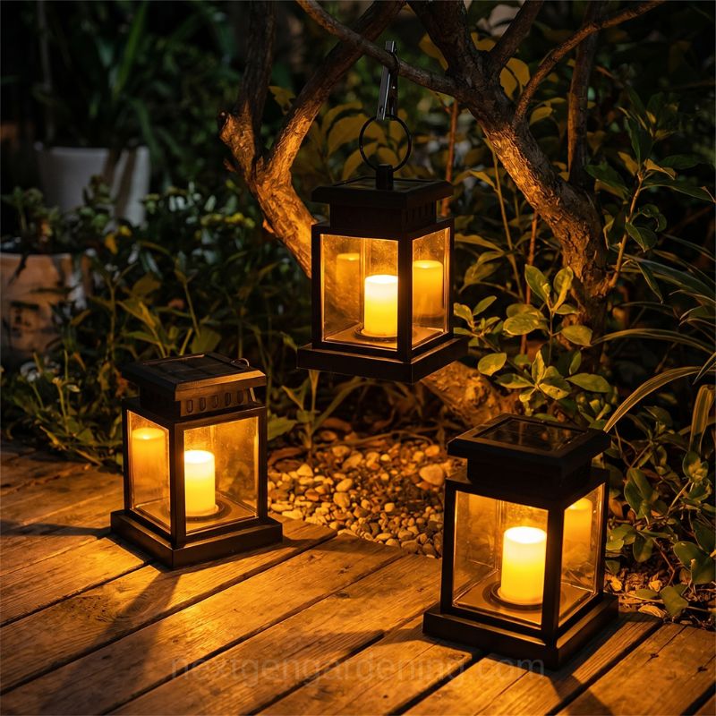 Ember Solar Flickering Candle Lantern-Home & Garden > Lighting > Outdoor Lighting > Decorative Outdoor Lighting-Laren Fete-Laren Fete