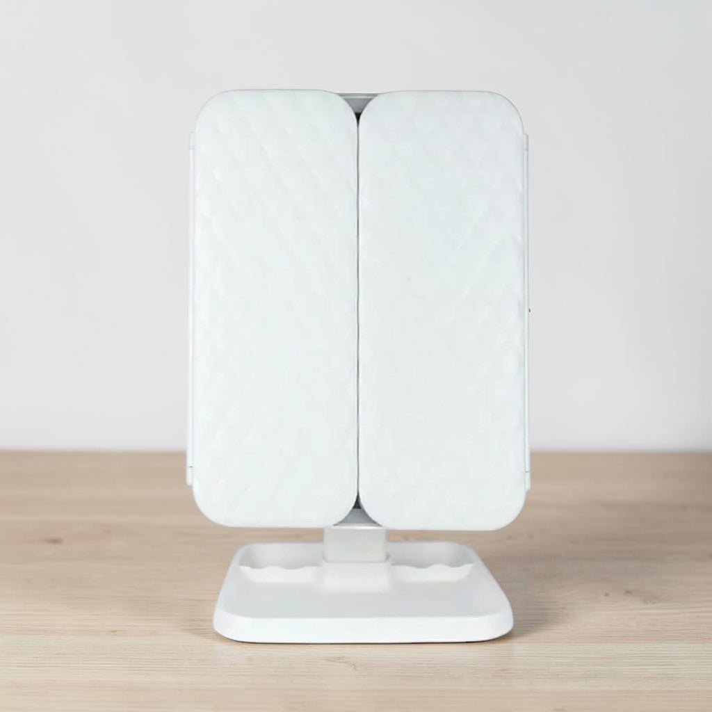 Facette Trifold Lighted Makeup Mirror-Health & Beauty > Personal Care > Mirrors > Makeup Mirrors-Laren Fete-Laren Fete