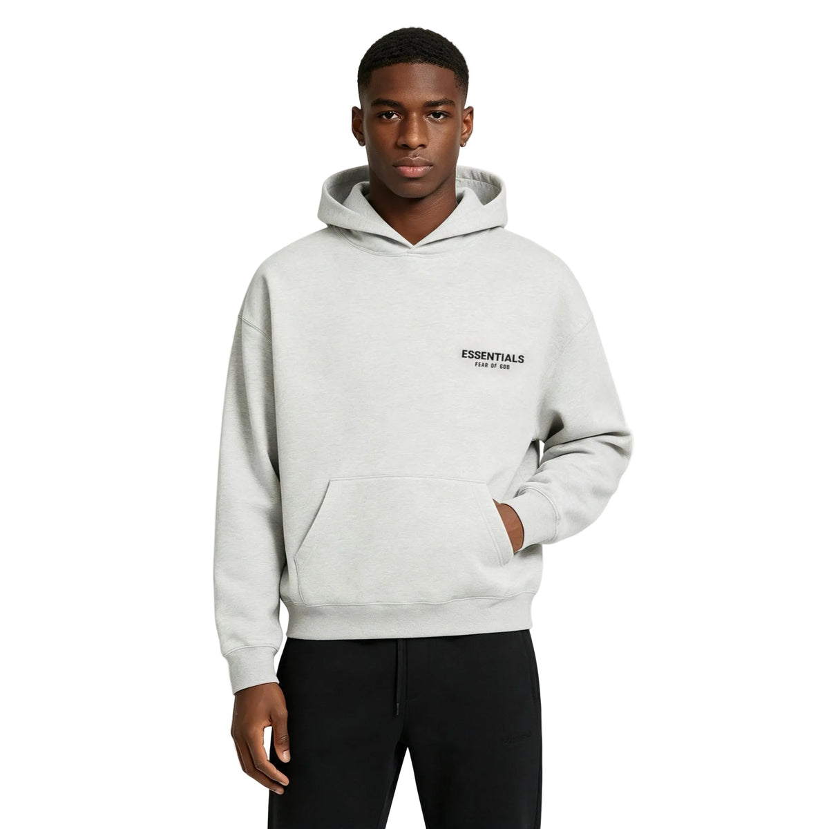 Fear of God Essentials Core Collection Hoodie Light Oatmeal-Apparel & Accessories > Clothing > Hoodies & Sweatshirts-Laren Fete-Laren Fete