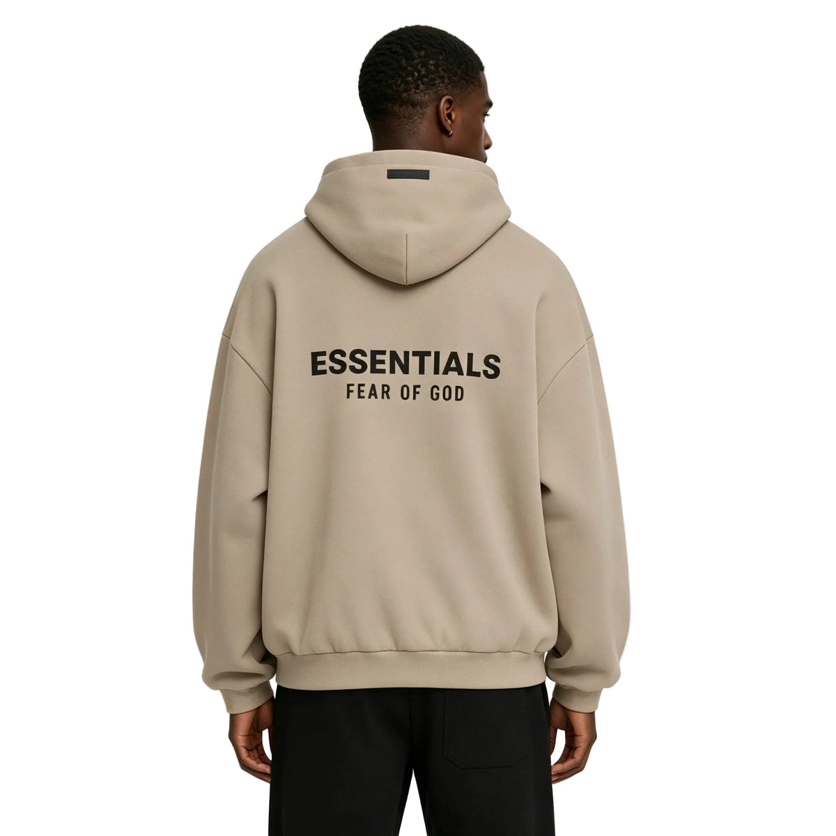 Fear of God Essentials Fleece Hoodie II Desert Sand-Apparel & Accessories > Clothing > Hoodies & Sweatshirts-Laren Fete-Laren Fete