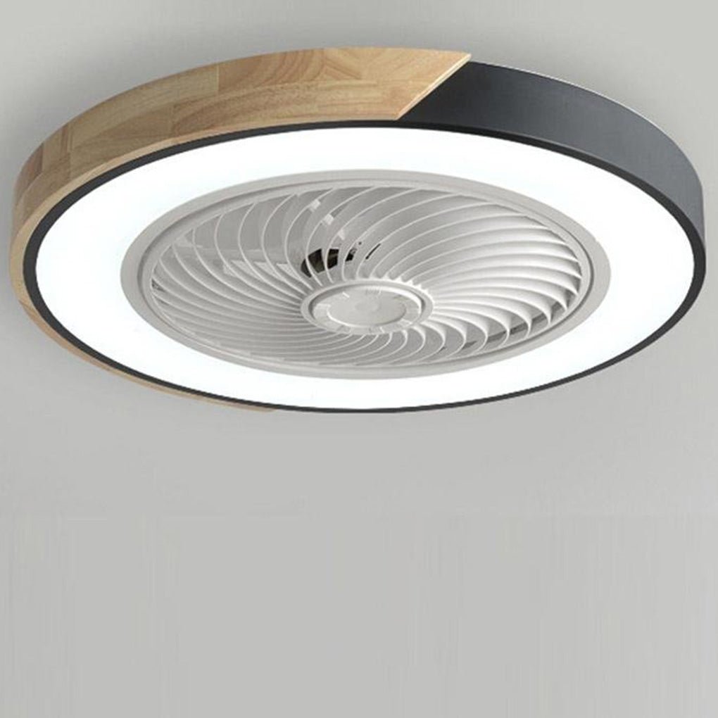 Forma Dimmable Bladeless Ceiling Fan – Round & Square-Home & Garden > Lighting > Ceiling Fans-Laren Fete-Black-Round-Forward-Laren Fete