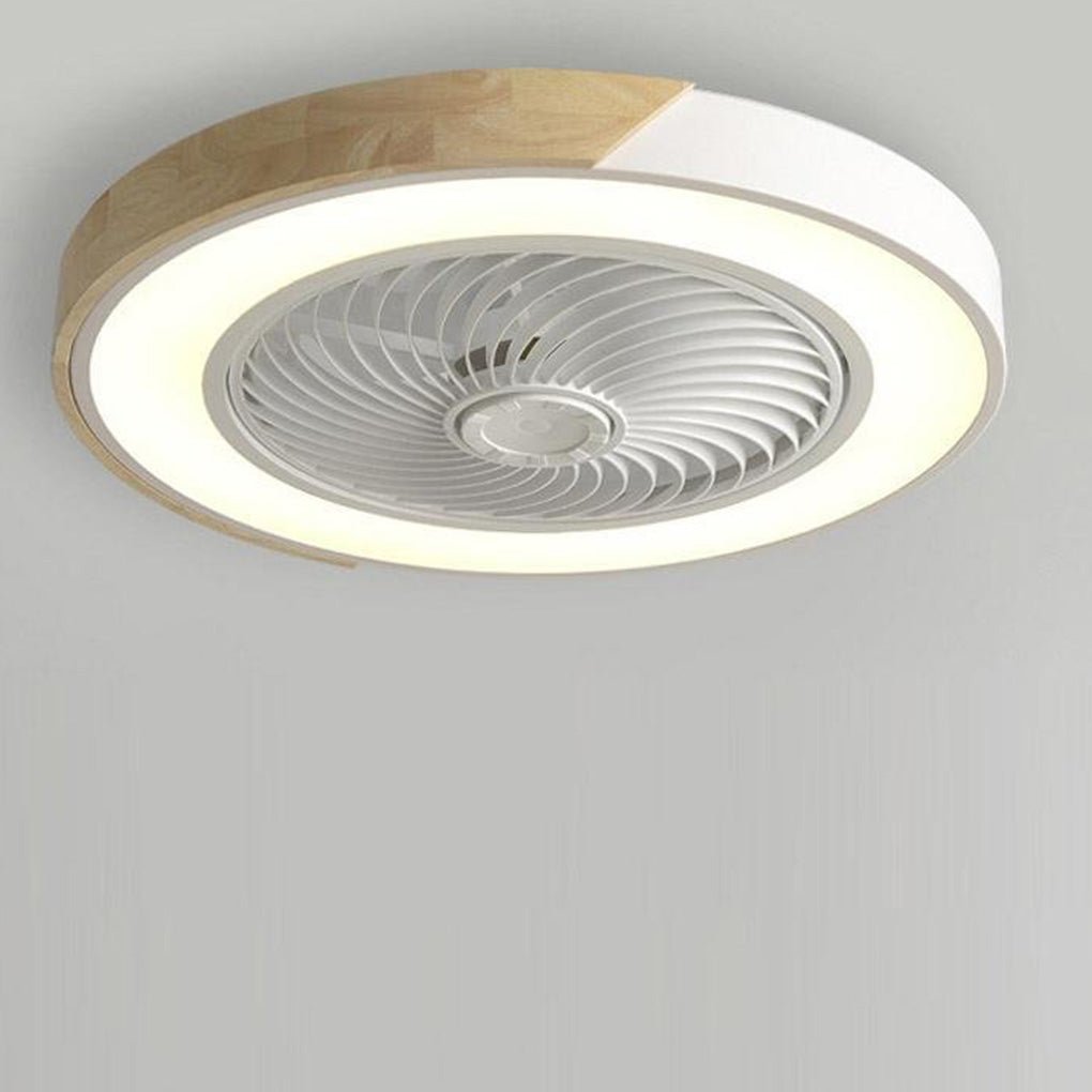 Forma Dimmable Bladeless Ceiling Fan – Round & Square-Home & Garden > Lighting > Ceiling Fans-Laren Fete-White-Round-Forward-Laren Fete