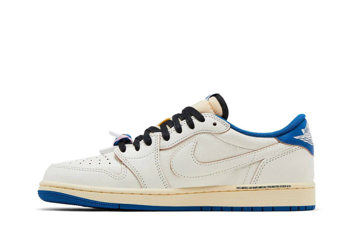 Fragment Design x Travis Scott x Jordan 1 Low OG SP 'Sail Military Blue'-Jordan 1-Laren Fete-M5/W6.5-Laren Fete