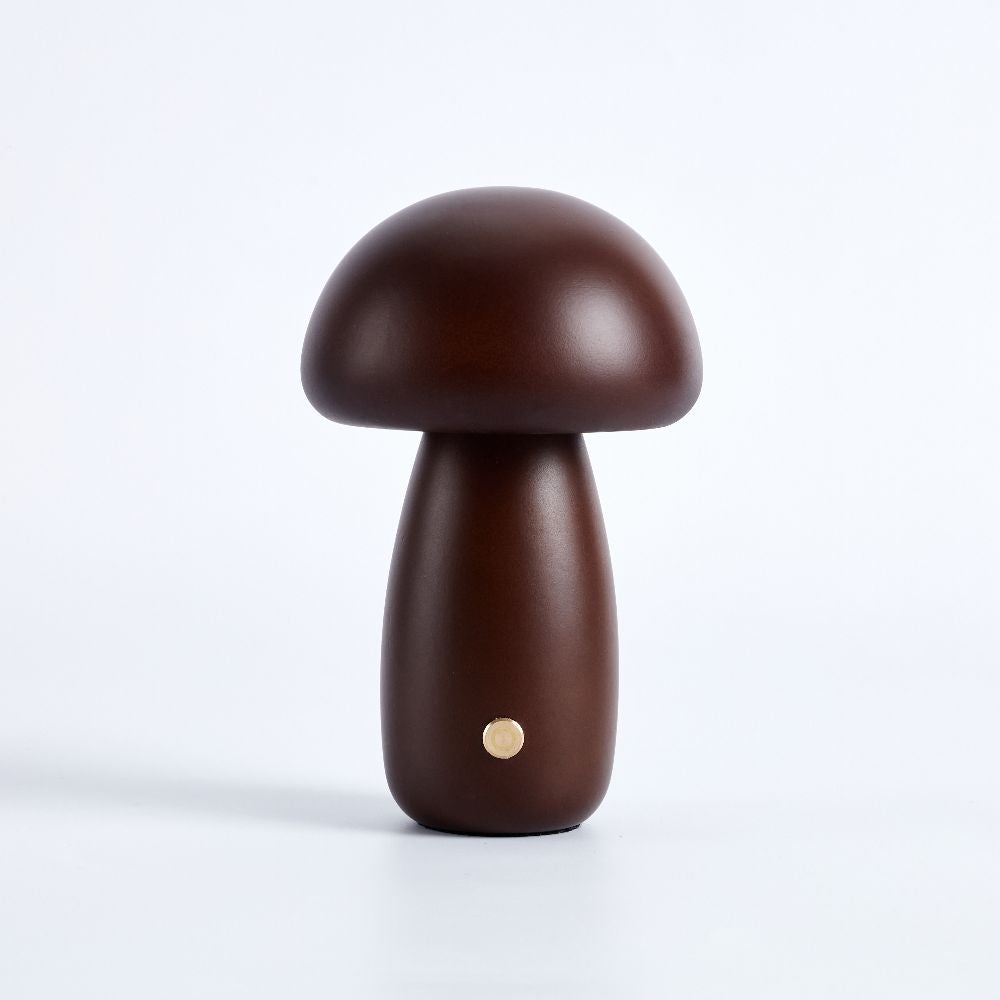 Fungi Mushroom Cordless Table Lamp-Home & Garden > Lighting > Table Lamps-Laren Fete-Walnut-Long & Thick-Laren Fete