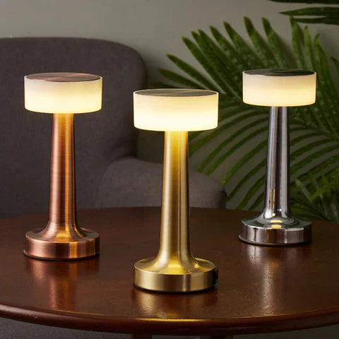 Halo Cordless Disc Table Lamp-Home & Garden > Lighting > Table Lamps-Laren Fete-Gold-Laren Fete