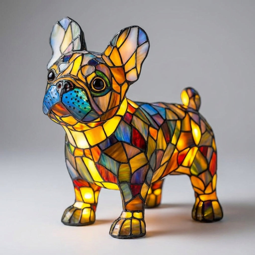 Handcrafted Dog Breed Accent Lamp-Home & Garden > Lighting > Table Lamps-Laren Fete-French Bulldog-Laren Fete