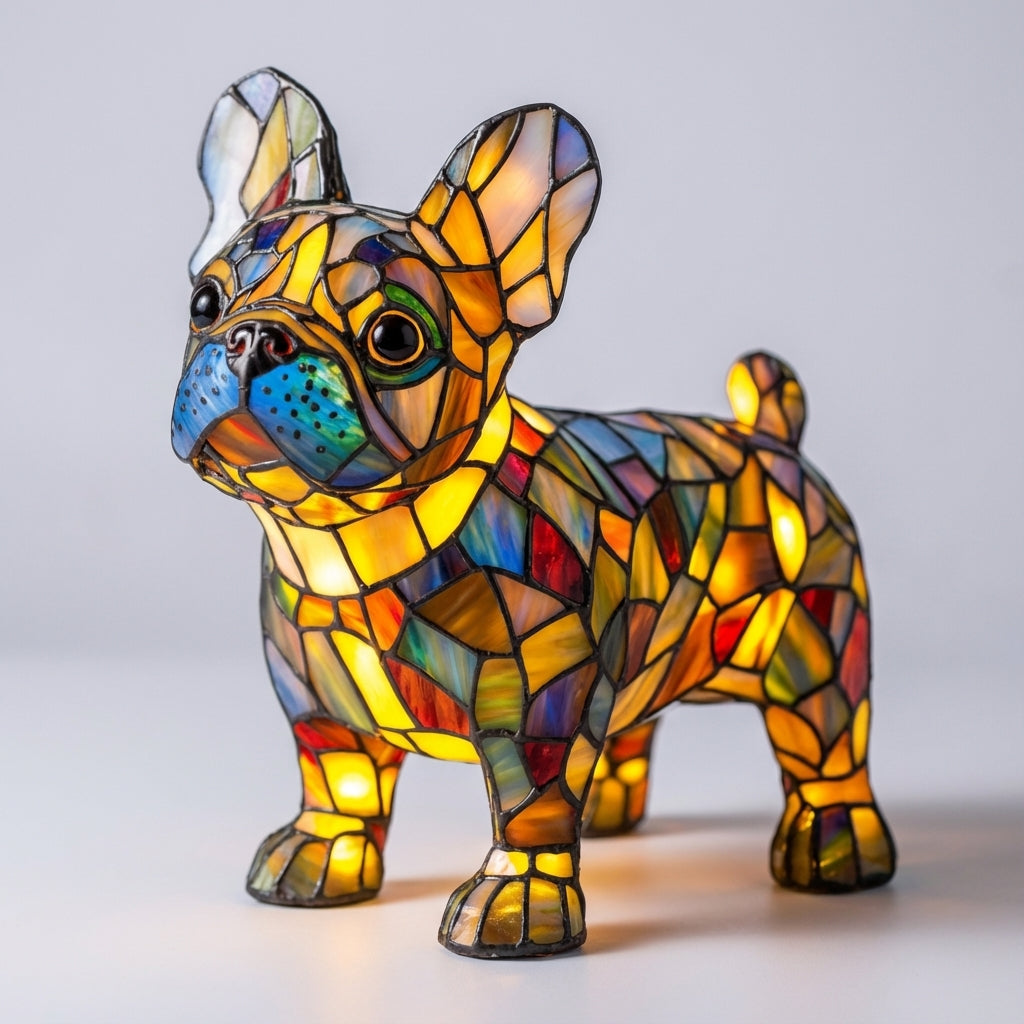 Handcrafted Dog Breed Accent Lamp-Home & Garden > Lighting > Table Lamps-Laren Fete-French Bulldog-Laren Fete