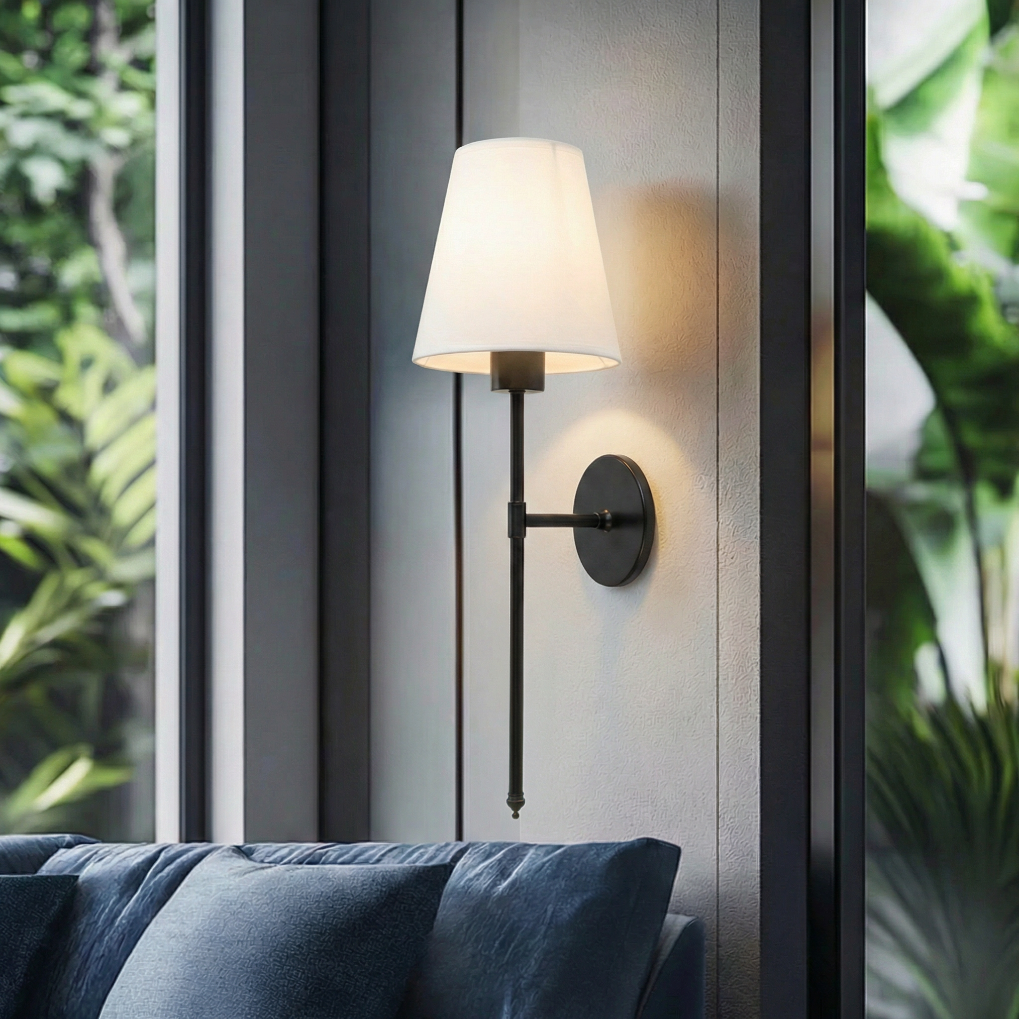 Haven Rechargeable Fabric Wall Sconce-Home & Garden > Lighting > Wall Lights & Sconces-Laren Fete-Black-Laren Fete