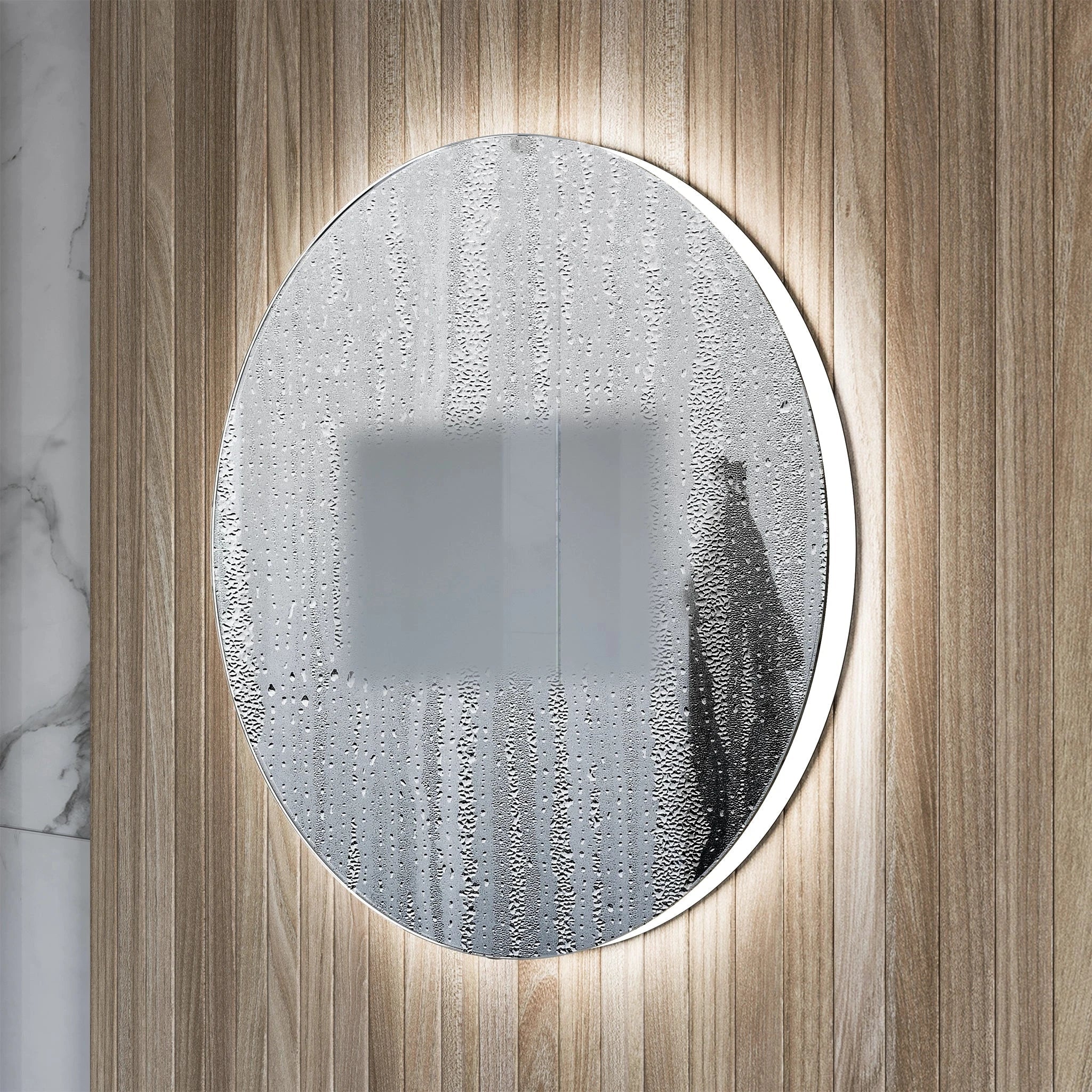 Haven LED Bathroom Mirror | Round, Adjustable Backlit 8