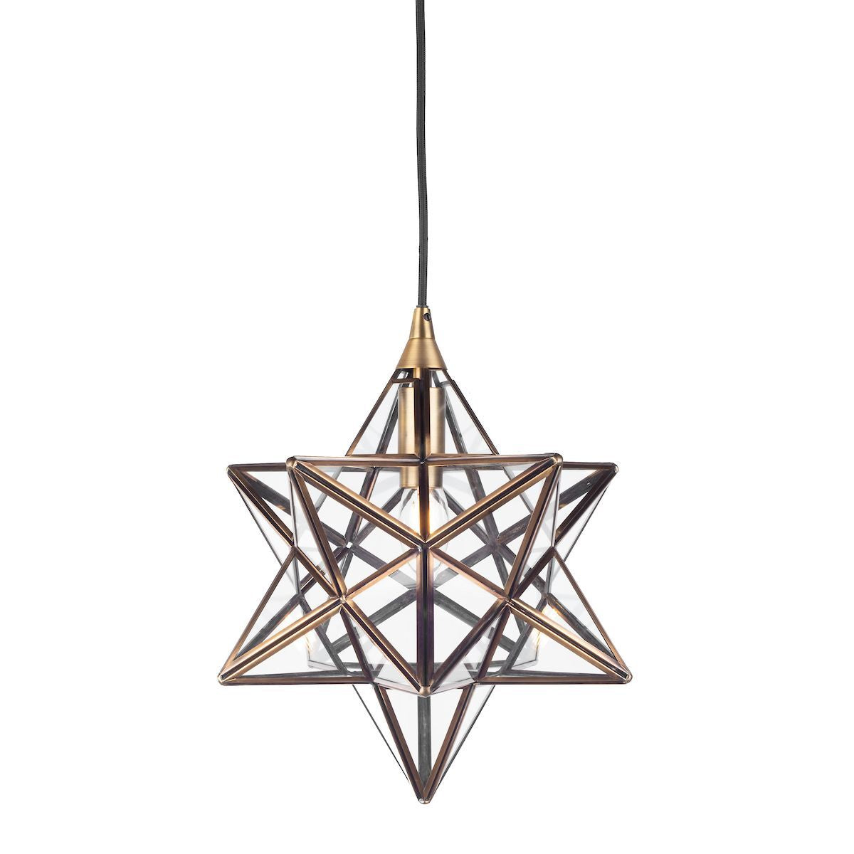 Ilaro Star Pendant Light | Antique Brass, Glass Design 0