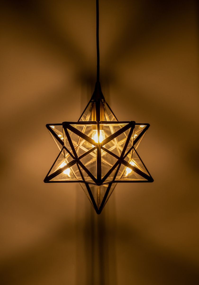 Ilaro Star Pendant Light | Antique Brass, Glass Design 2
