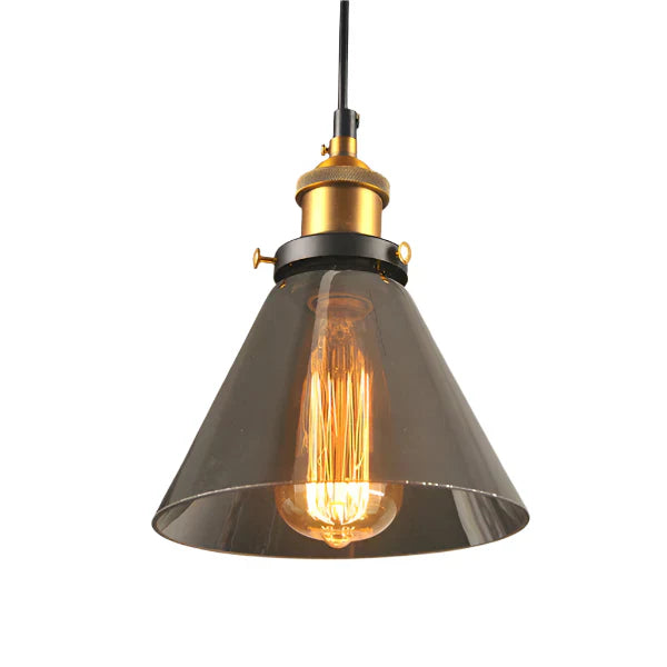 Indigo Pendant Light | Smoked Glass, Vintage Industrial 8