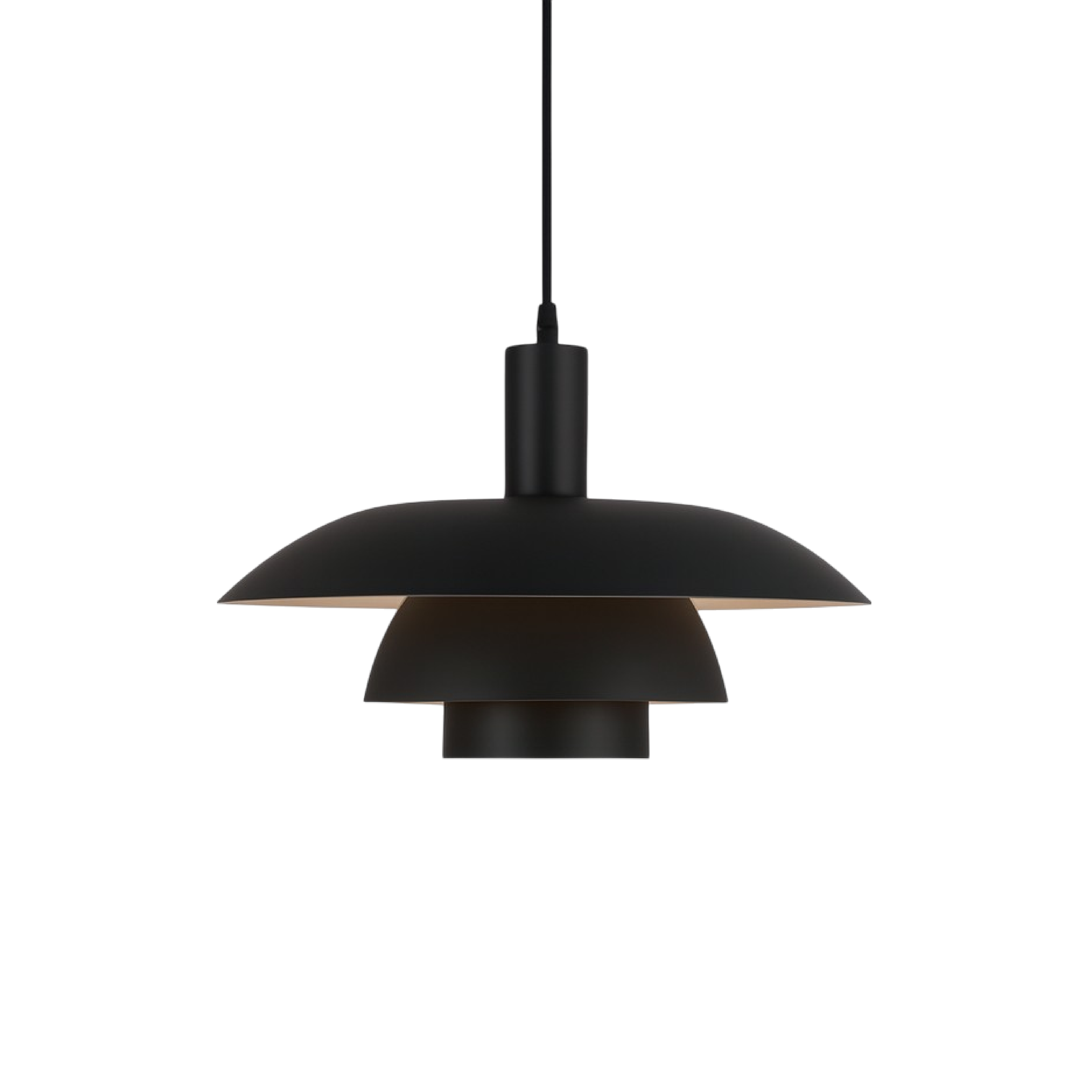 Iris Black Pendant Light | Scandinavian Metal, LED 0