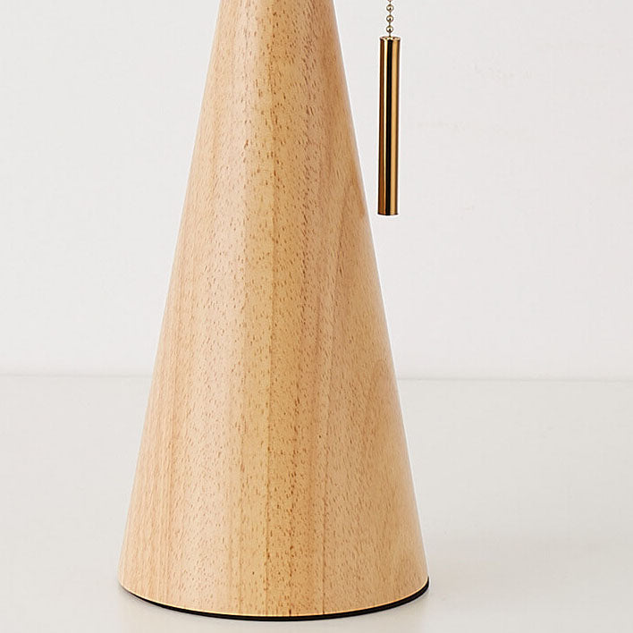 Jade Table Lamp | Rubberwood, Minimalist Design for Bedside or Desk 5