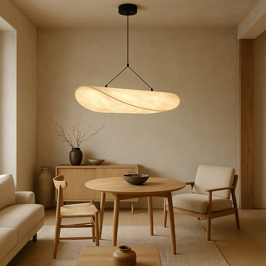 Javari Black Pendant Light | Silk Shade, Modern Minimalist 5