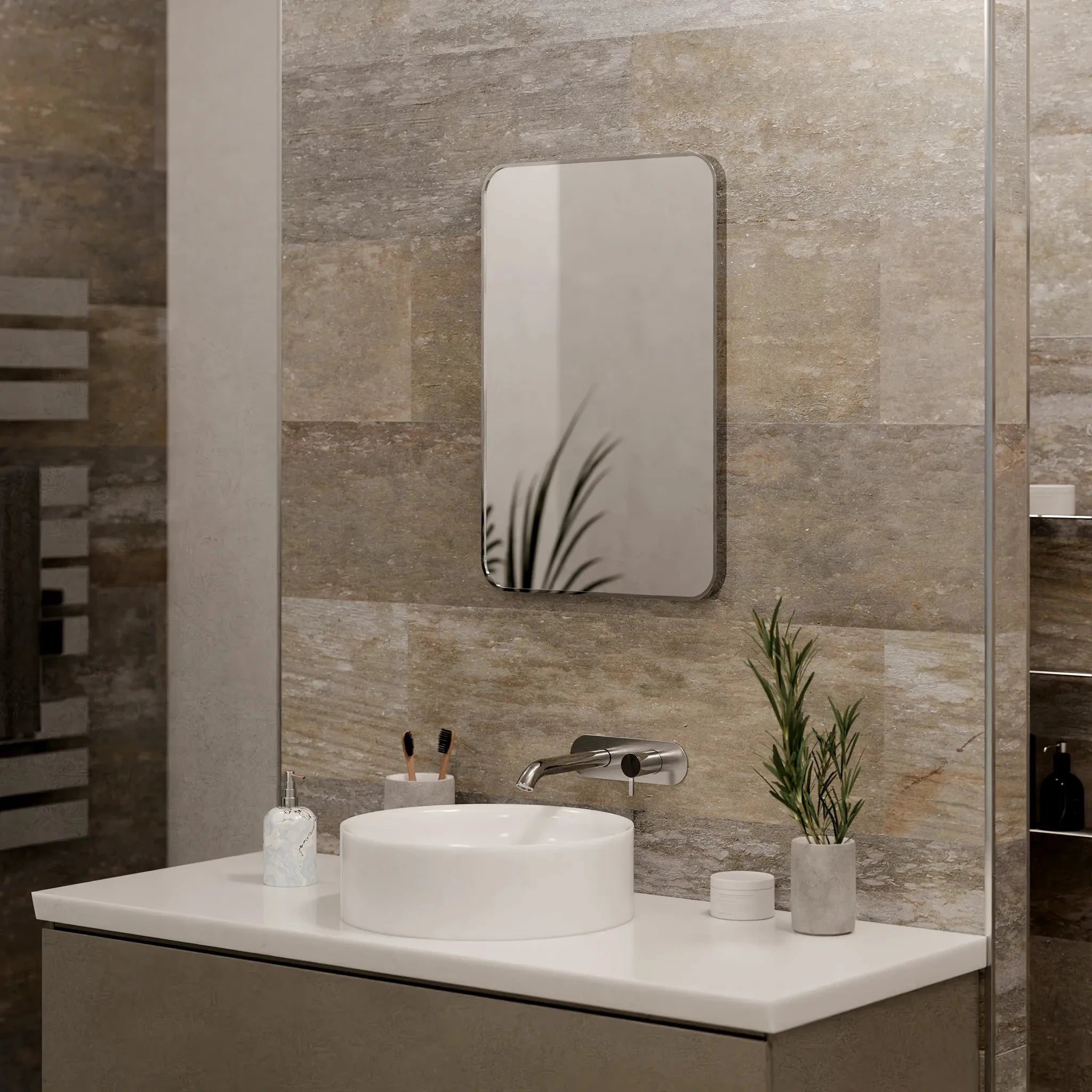 Jett Bathroom Mirror | Slim Frame, Rotatable Design 20