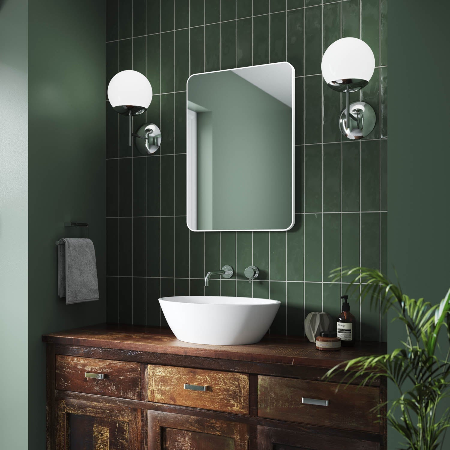 Jett Bathroom Mirror | Slim Frame, Rotatable Design 8