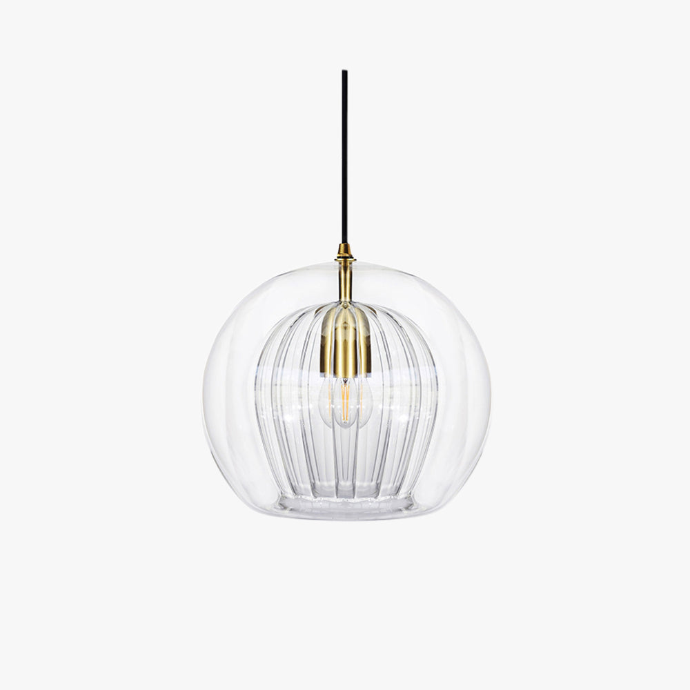 Juno Pendant Light | Clear and Amber Glass, Modern Kitchen Pendant Lighting 1