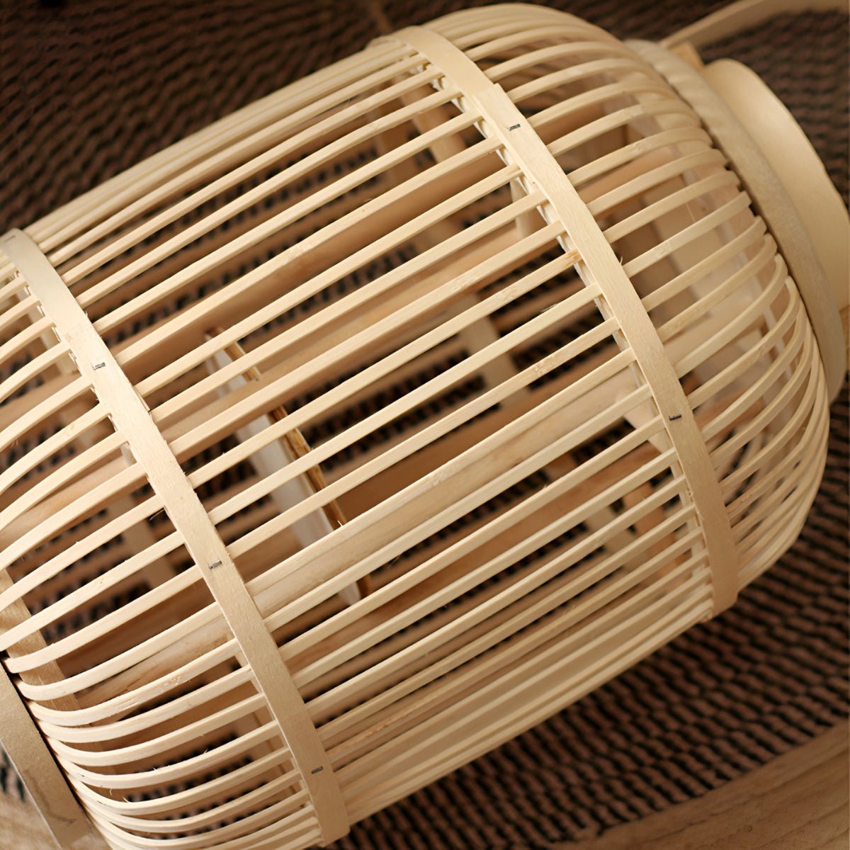 Kasa Bamboo Woven Candle Lantern Floor Lamp-Home & Garden > Lighting > Floor Lamps-Laren Fete-25cm D x 37cm H-Laren Fete