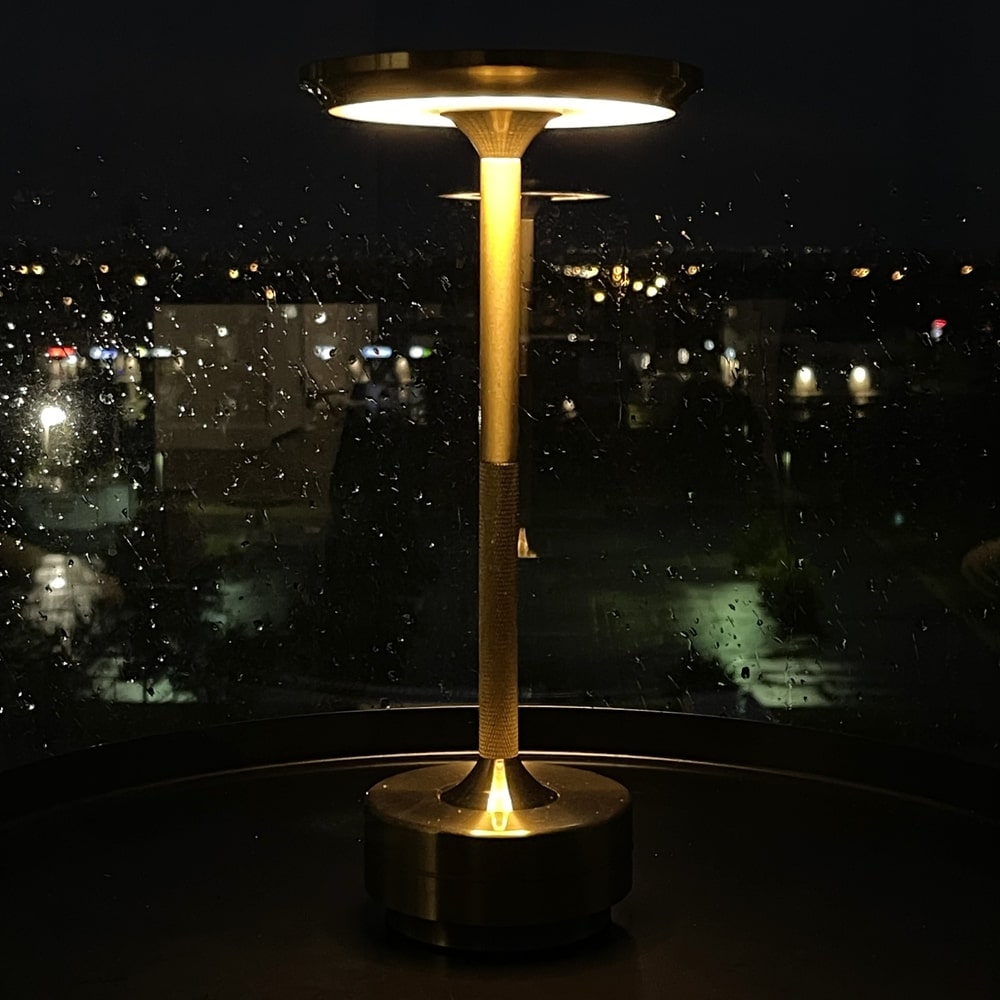 Kova Aluminium Cordless Table Lamp-Home & Garden > Lighting > Table Lamps-Laren Fete-Gold-Laren Fete