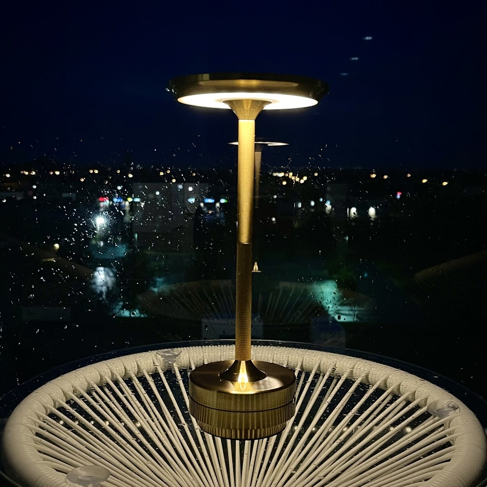 Kova Aluminium Cordless Table Lamp-Home & Garden > Lighting > Table Lamps-Laren Fete-Gold-Laren Fete
