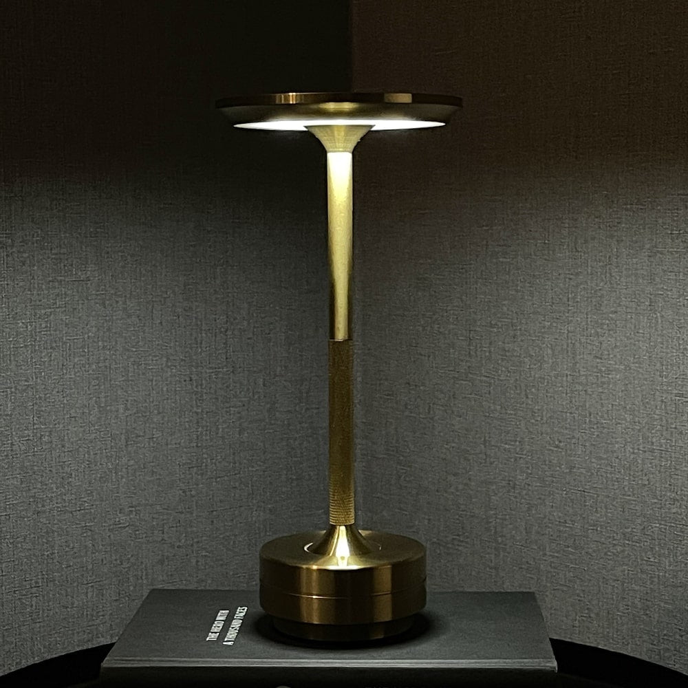 Kova Aluminium Cordless Table Lamp-Home & Garden > Lighting > Table Lamps-Laren Fete-Gold-Laren Fete