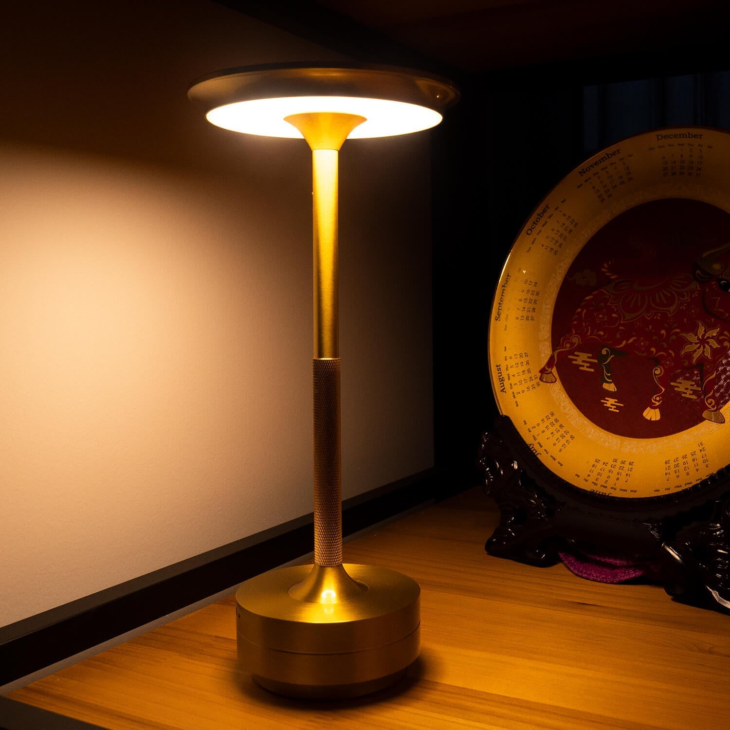 Kova Aluminium Cordless Table Lamp-Home & Garden > Lighting > Table Lamps-Laren Fete-Gold-Laren Fete