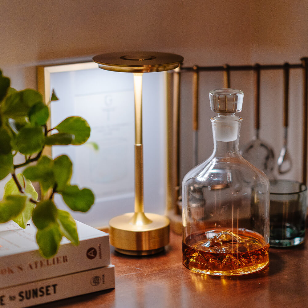 Kova Aluminium Cordless Table Lamp-Home & Garden > Lighting > Table Lamps-Laren Fete-Gold-Laren Fete