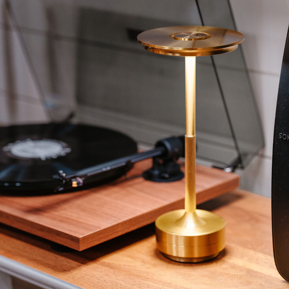 Kova Aluminium Cordless Table Lamp-Home & Garden > Lighting > Table Lamps-Laren Fete-Gold-Laren Fete