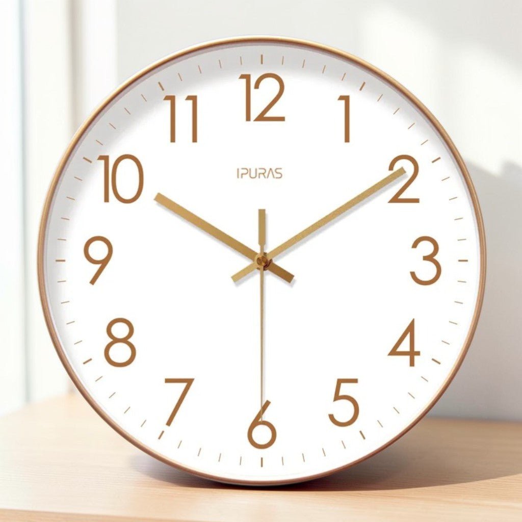 Kvart Silent Quartz Wall Clock-Home & Garden > Decor > Clocks > Wall Clocks-Laren Fete-Gold-25cm-Laren Fete