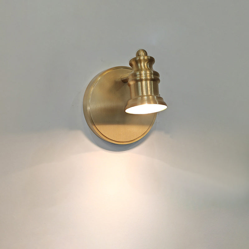 Linea Brass Spotlight Bar-Home & Garden > Lighting > Wall Lights & Sconces-Laren Fete-1 heads L 11.5cm x H 13cm / L 4.5″ x H 5.1″-Brass-Warm Light-Laren Fete
