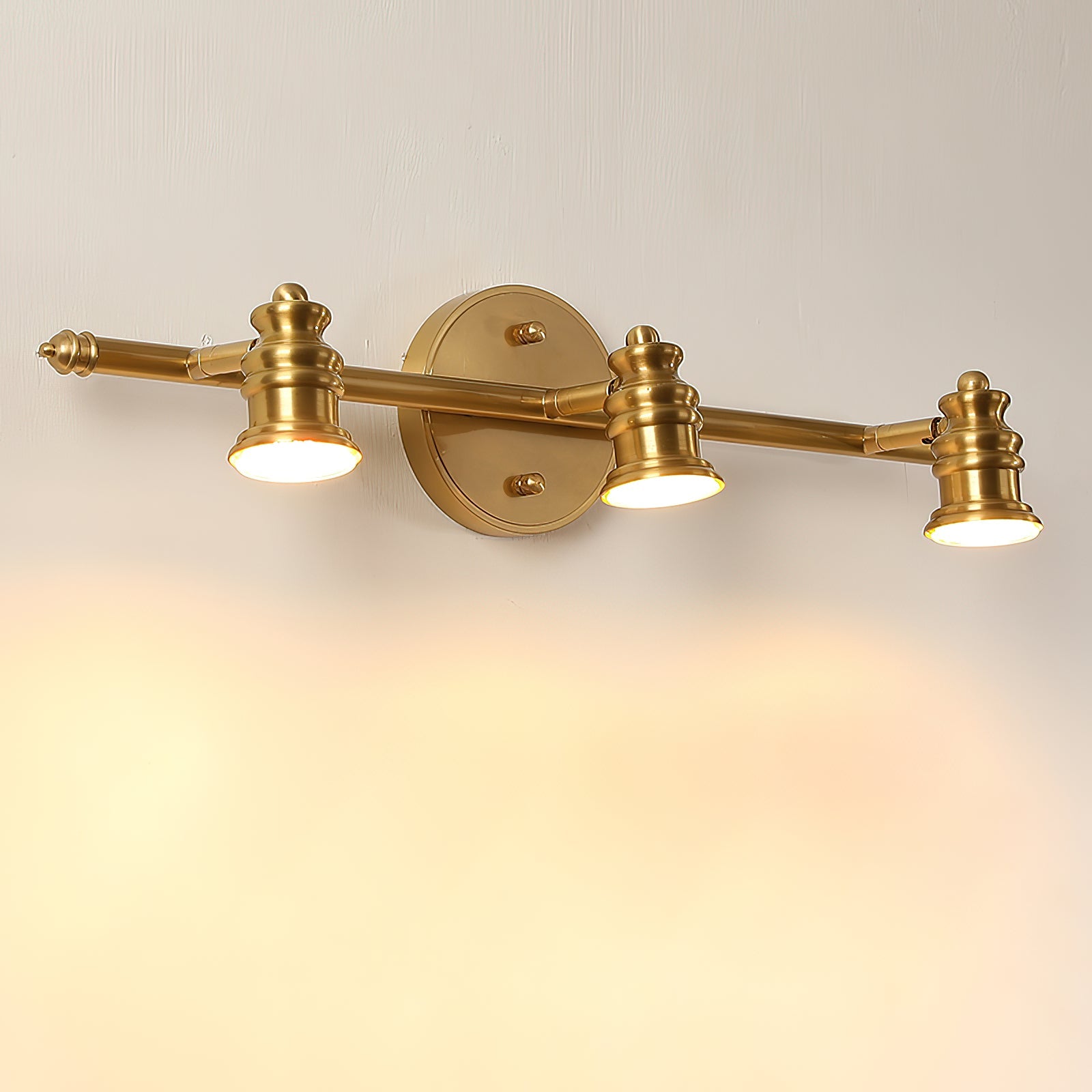 Linea Brass Spotlight Bar-Home & Garden > Lighting > Wall Lights & Sconces-Laren Fete-1 heads L 11.5cm x H 13cm / L 4.5″ x H 5.1″-Brass-Warm Light-Laren Fete